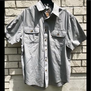Schmidt Large Mens Work Shirt Top button weather